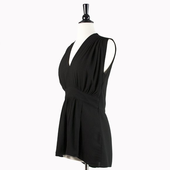 ▪️Black Empire Top with Slit Back, XS - Picture 2 of 3